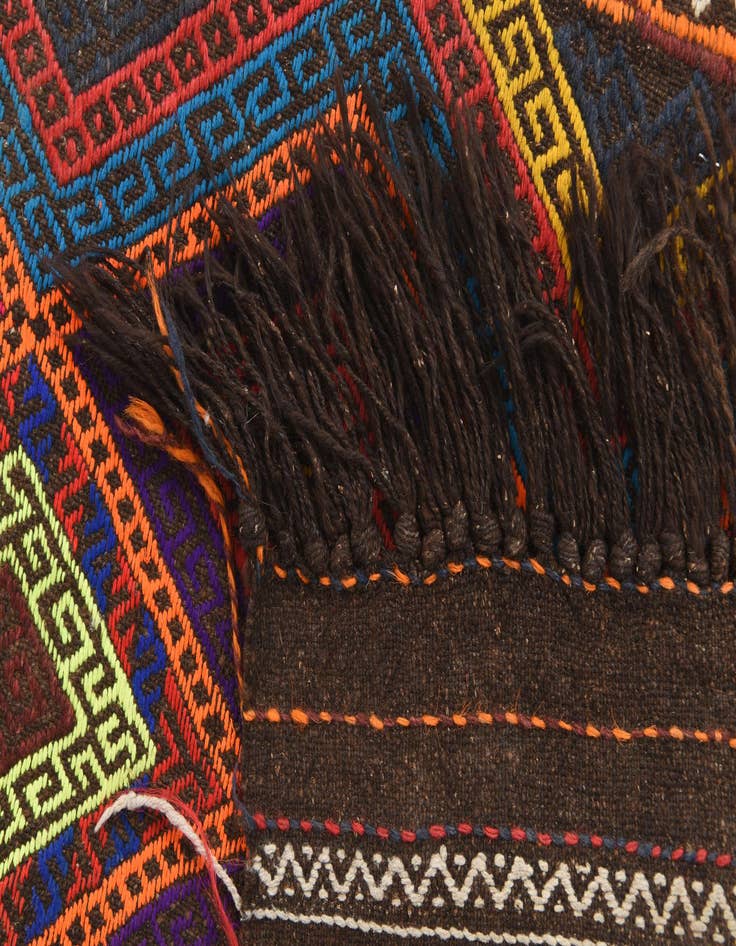 Detail image of  2' 1 x 8' 4  Hand Knotted Kilim Fars Persian Wool Runner Rug