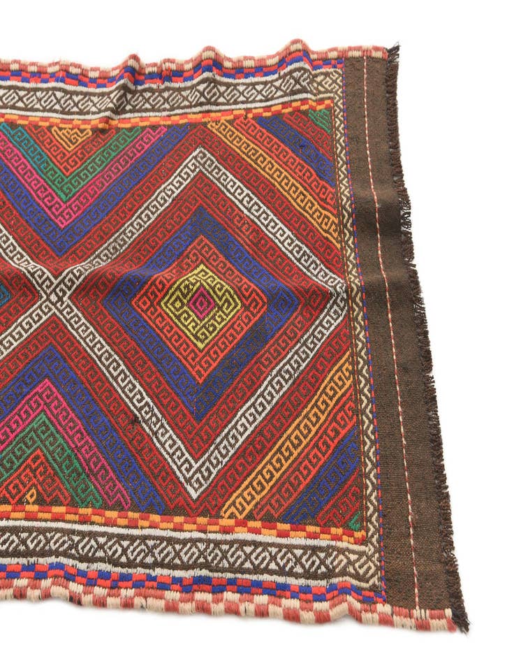 Detail image of  2' 3 x 8' 5  Hand Knotted Kilim Fars Persian Wool Runner Rug