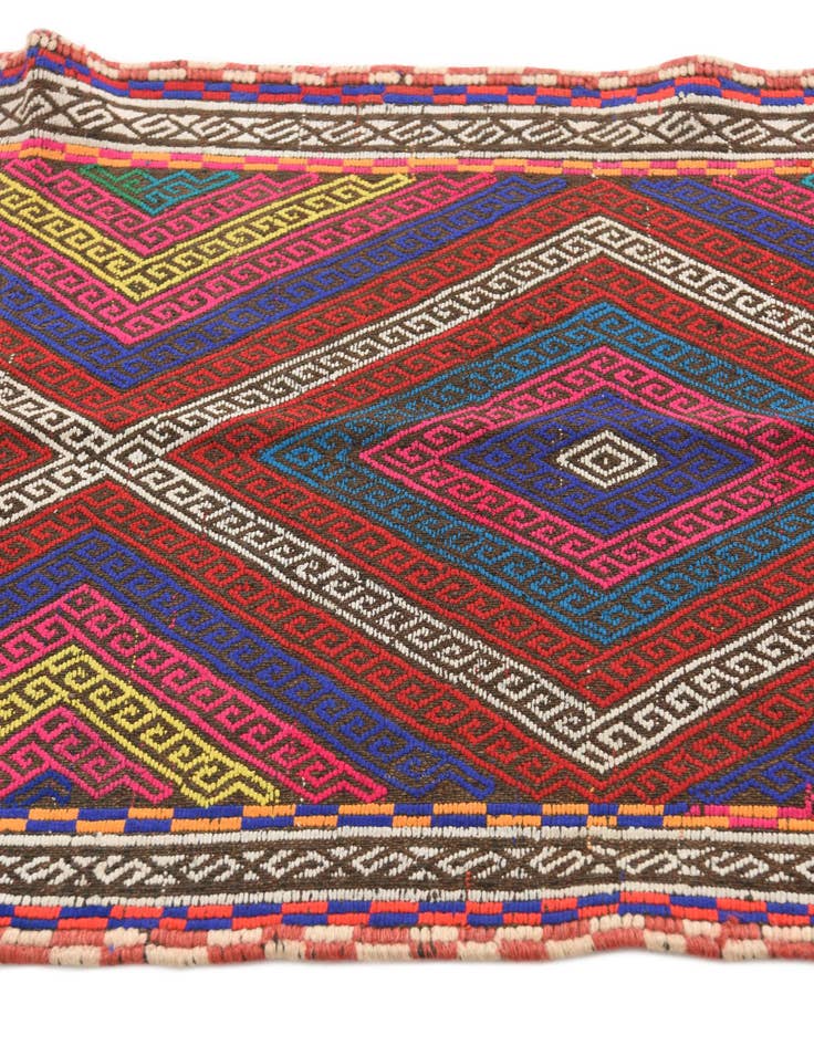 Detail image of  2' 3 x 8' 5  Hand Knotted Kilim Fars Persian Wool Runner Rug