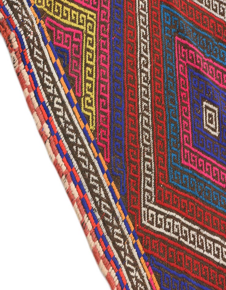 Detail image of  2' 3 x 8' 5  Hand Knotted Kilim Fars Persian Wool Runner Rug