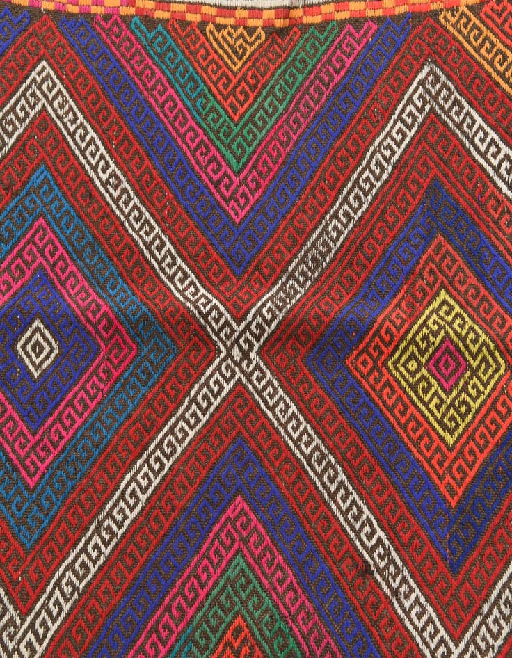 Detail image of  2' 3 x 8' 5  Hand Knotted Kilim Fars Persian Wool Runner Rug