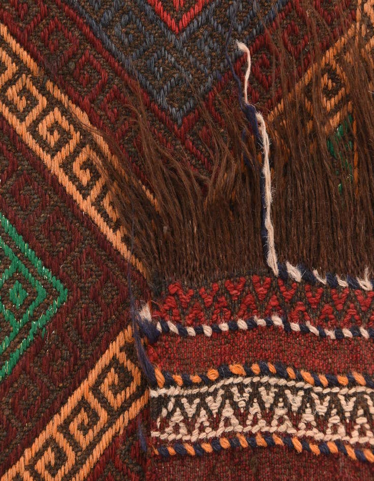 Detail image of  2' 1 x 7' 3  Hand Knotted Kilim Fars Persian Wool Runner Rug