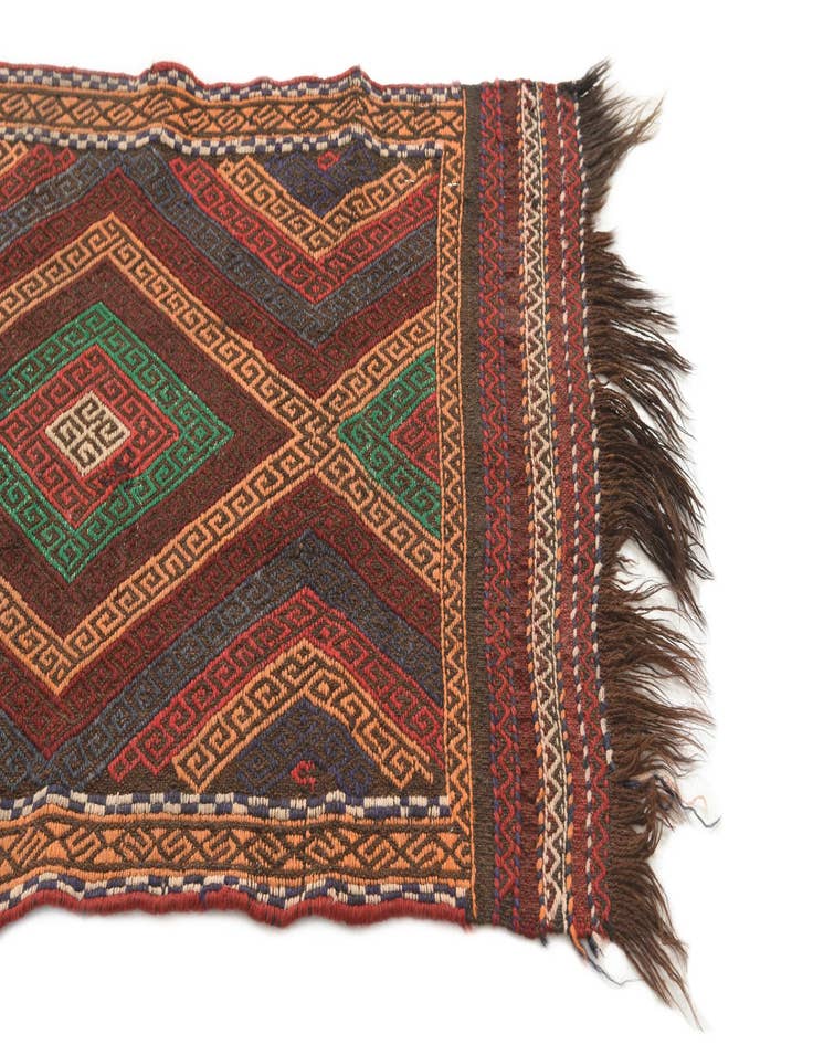 Detail image of  2' 1 x 7' 3  Hand Knotted Kilim Fars Persian Wool Runner Rug