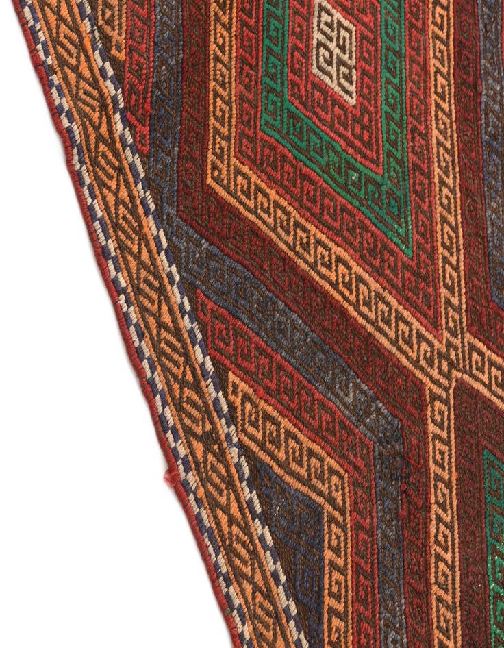 Detail image of  2' 1 x 7' 3  Hand Knotted Kilim Fars Persian Wool Runner Rug