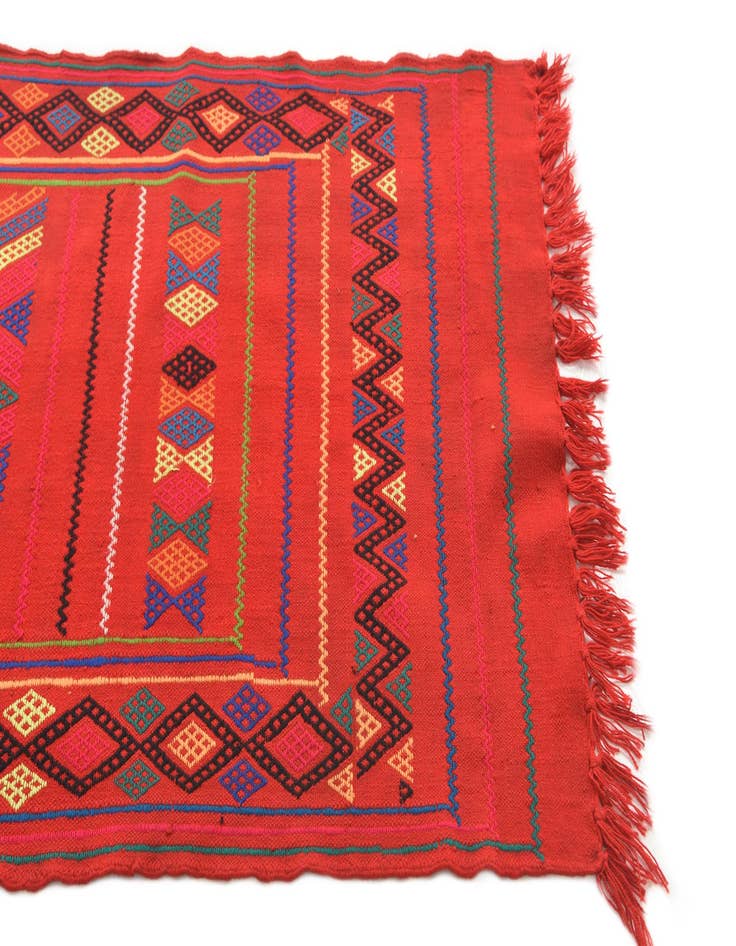 Detail image of  2' 9 x 8' 3  Hand Knotted Kilim Fars Persian Wool Runner Rug