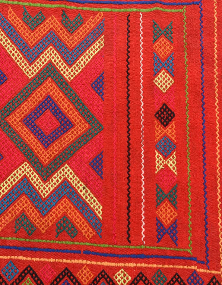 Detail image of  2' 9 x 8' 3  Hand Knotted Kilim Fars Persian Wool Runner Rug