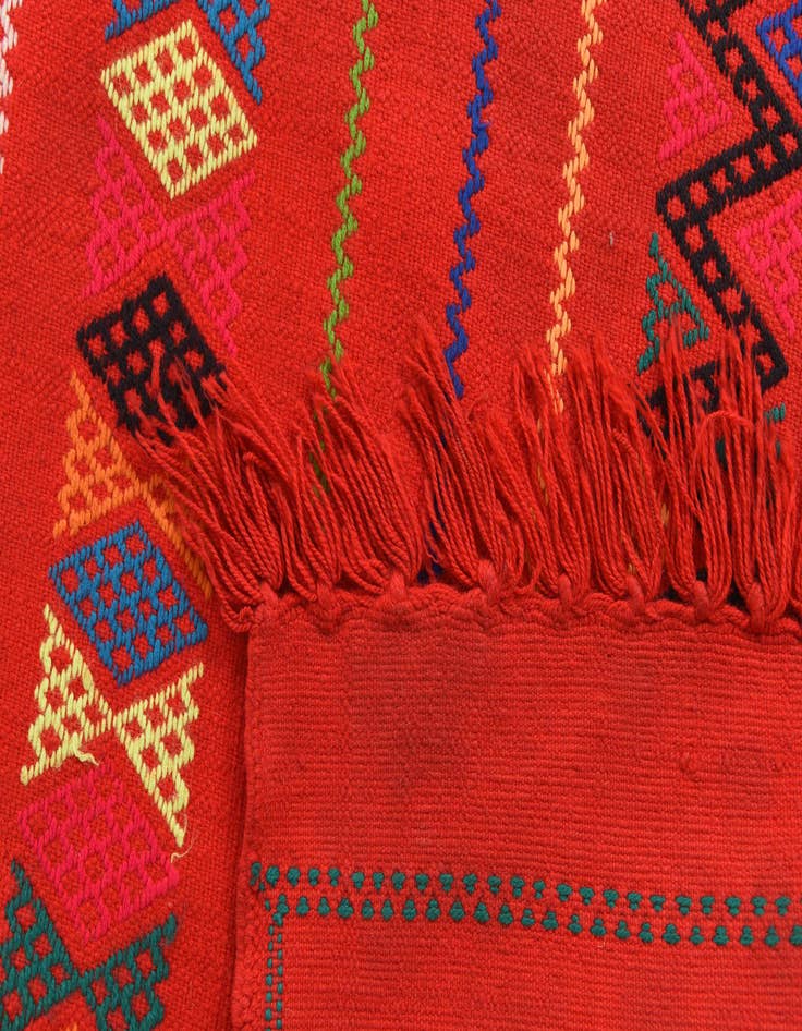 Detail image of  2' 9 x 8' 3  Hand Knotted Kilim Fars Persian Wool Runner Rug