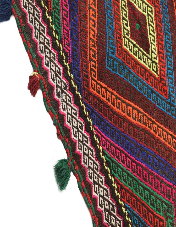 Detail image of  2' 5 x 9' 1  Hand Knotted Kilim Fars Persian Wool Runner Rug