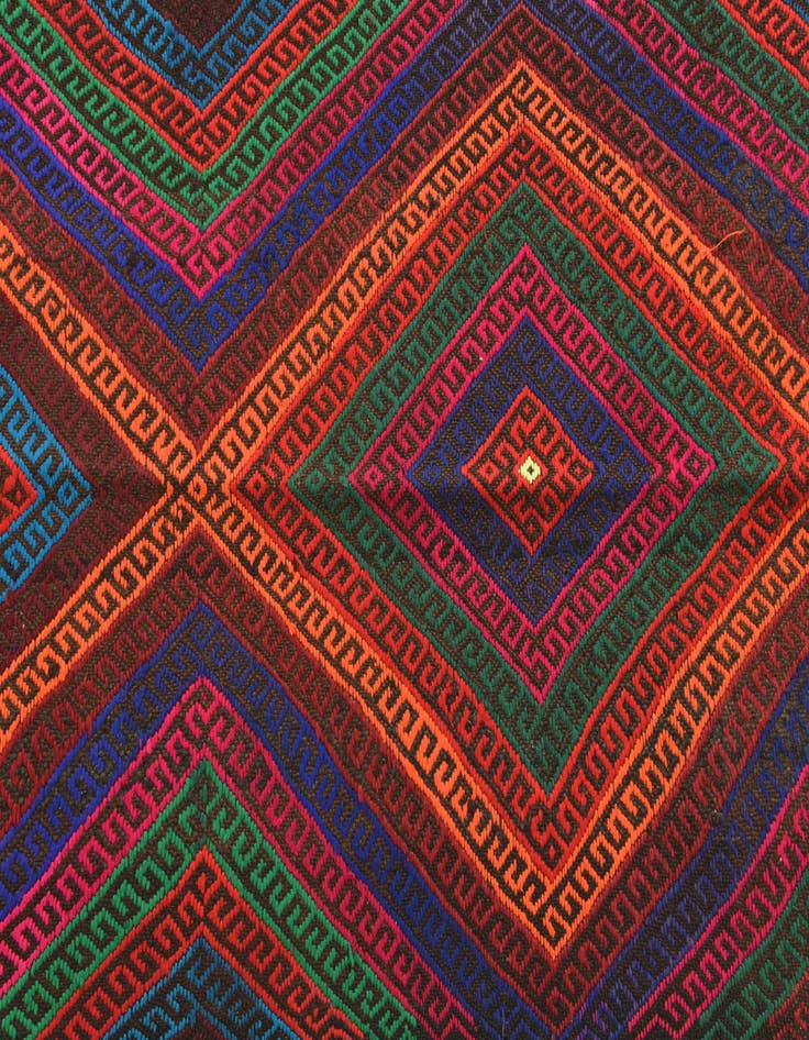 Detail image of  2' 5 x 9' 1  Hand Knotted Kilim Fars Persian Wool Runner Rug