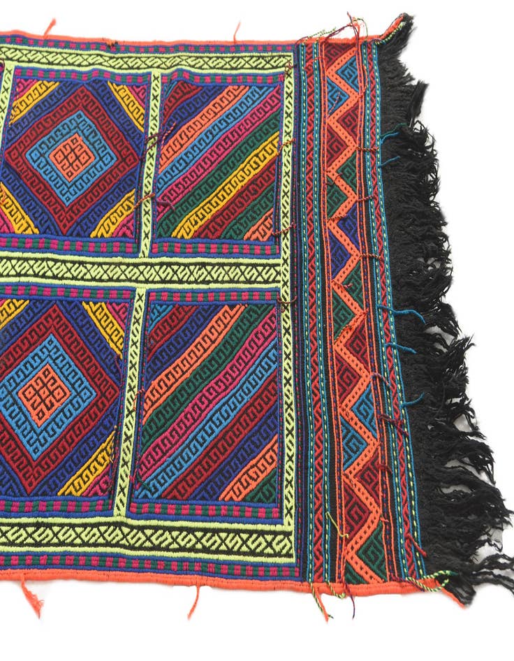 Detail image of  2' 2 x 7'  Hand Knotted Kilim Fars Persian Wool Runner Rug