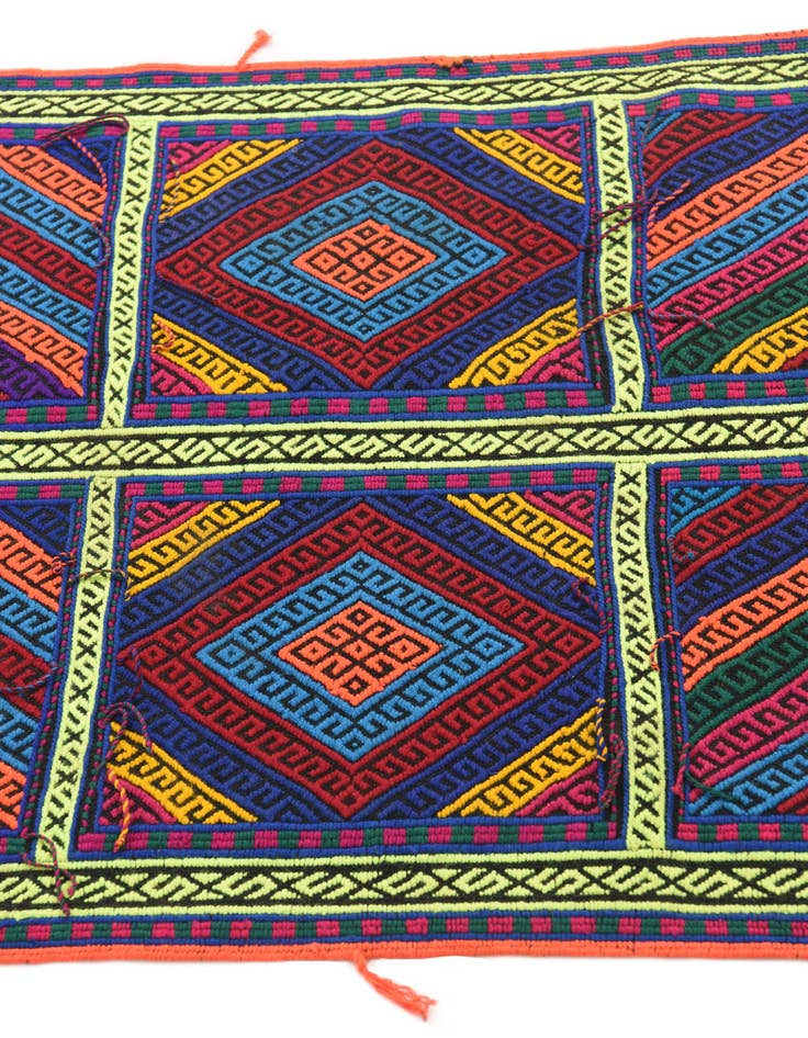 Detail image of  2' 2 x 7'  Hand Knotted Kilim Fars Persian Wool Runner Rug