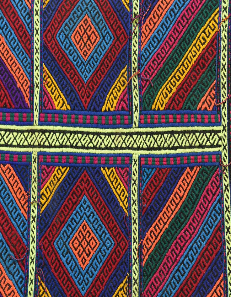 Detail image of  2' 2 x 7'  Hand Knotted Kilim Fars Persian Wool Runner Rug