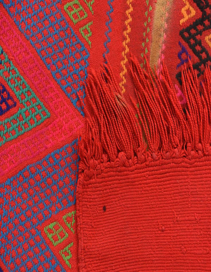 Detail image of  2' 6 x 8'  Hand Knotted Kilim Fars Persian Wool Runner Rug