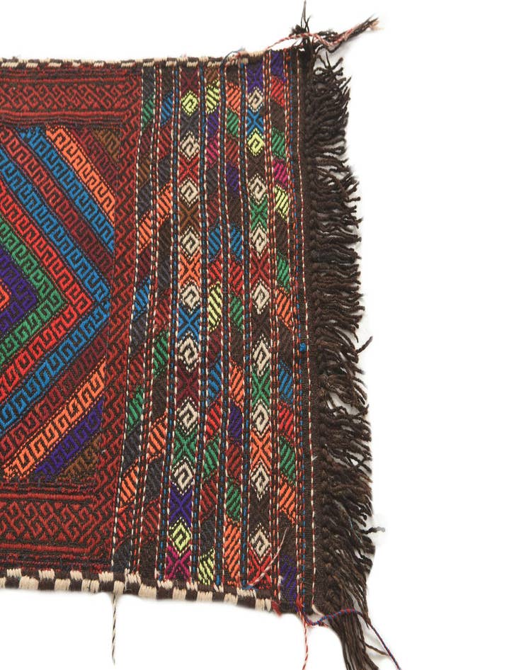 Detail image of  2' 8 x 7' 3  Hand Knotted Kilim Fars Persian Wool Runner Rug