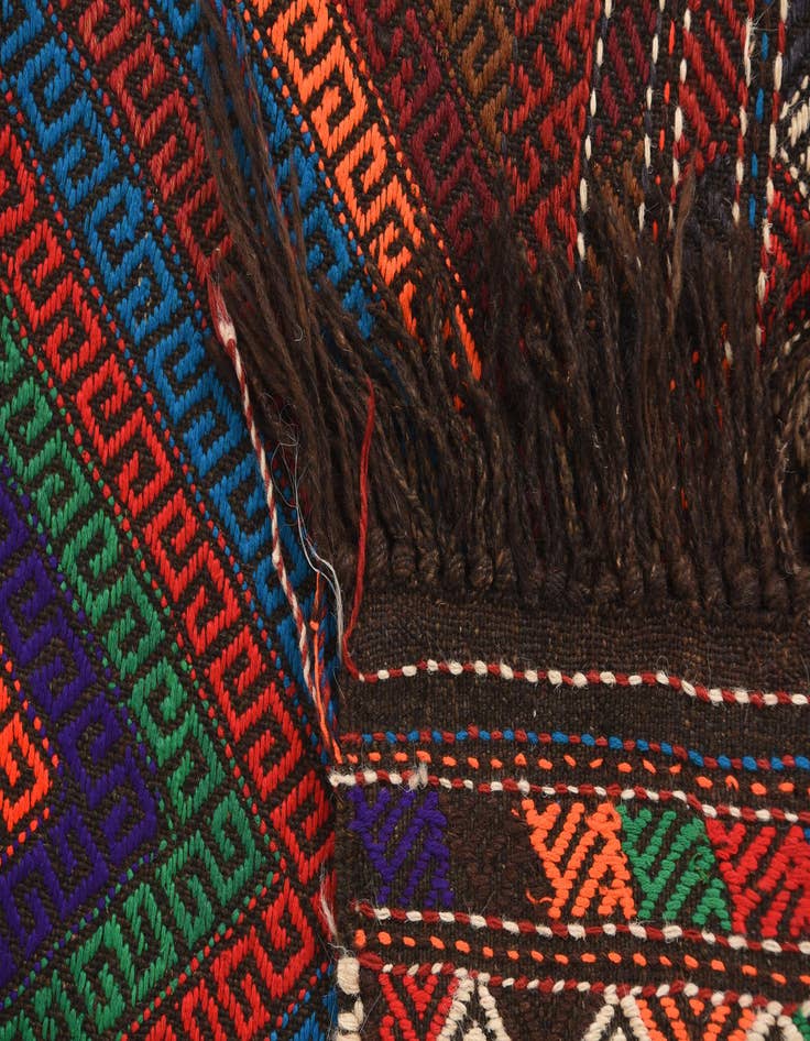 Detail image of  2' 8 x 7' 3  Hand Knotted Kilim Fars Persian Wool Runner Rug