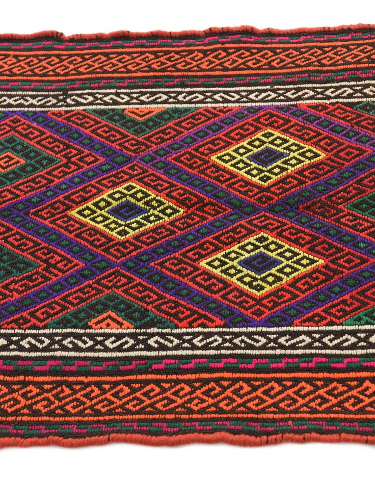 Detail image of  2' x 7' 9  Hand Knotted Kilim Fars Persian Wool Runner Rug