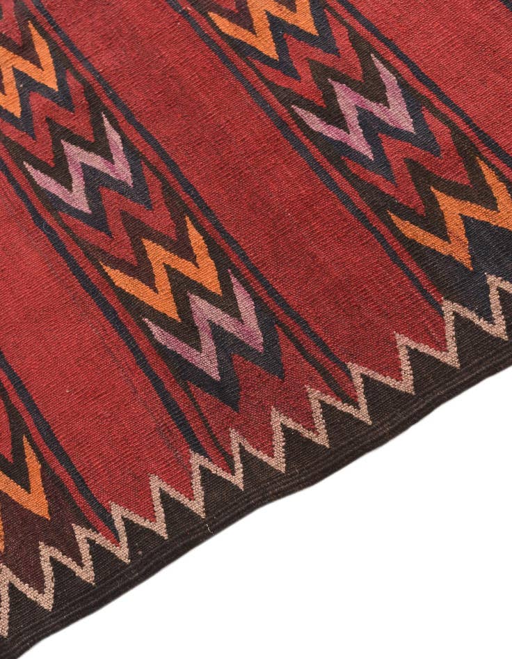 Detail image of  4' x 15'  Hand Woven Kilim Fars Wool Runner Rug
