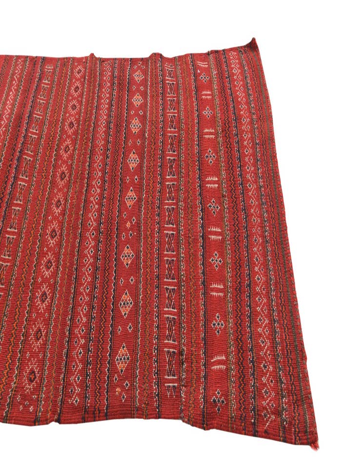 Detail image of  3' 3 x 7' 4  Hand Woven Kilim Fars Wool Runner Rug