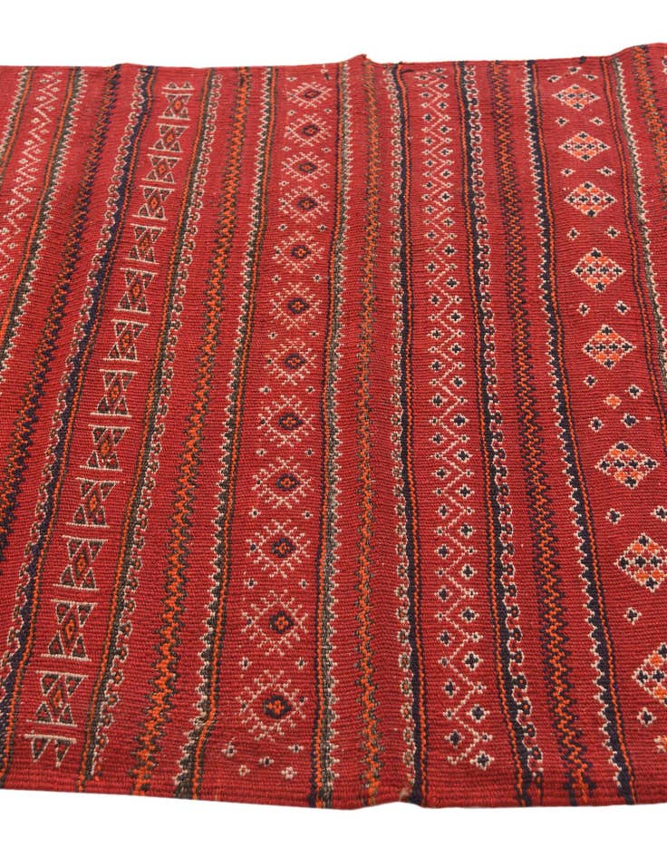 Detail image of  3' 3 x 7' 4  Hand Woven Kilim Fars Wool Runner Rug