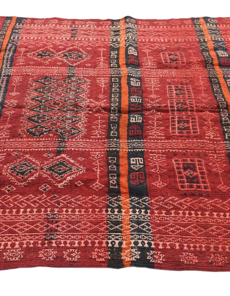 Detail image of  4' 4 x 9' 3  Hand Woven Kilim Fars Wool Runner Rug