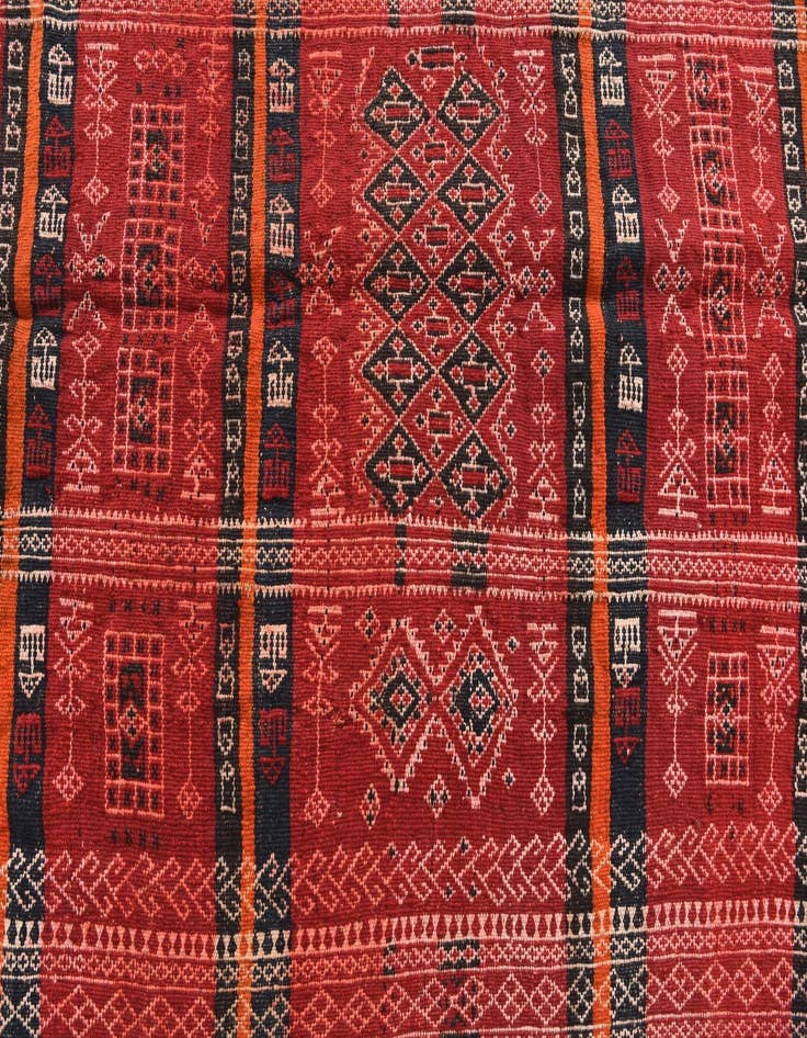 Detail image of  4' 4 x 9' 3  Hand Woven Kilim Fars Wool Runner Rug