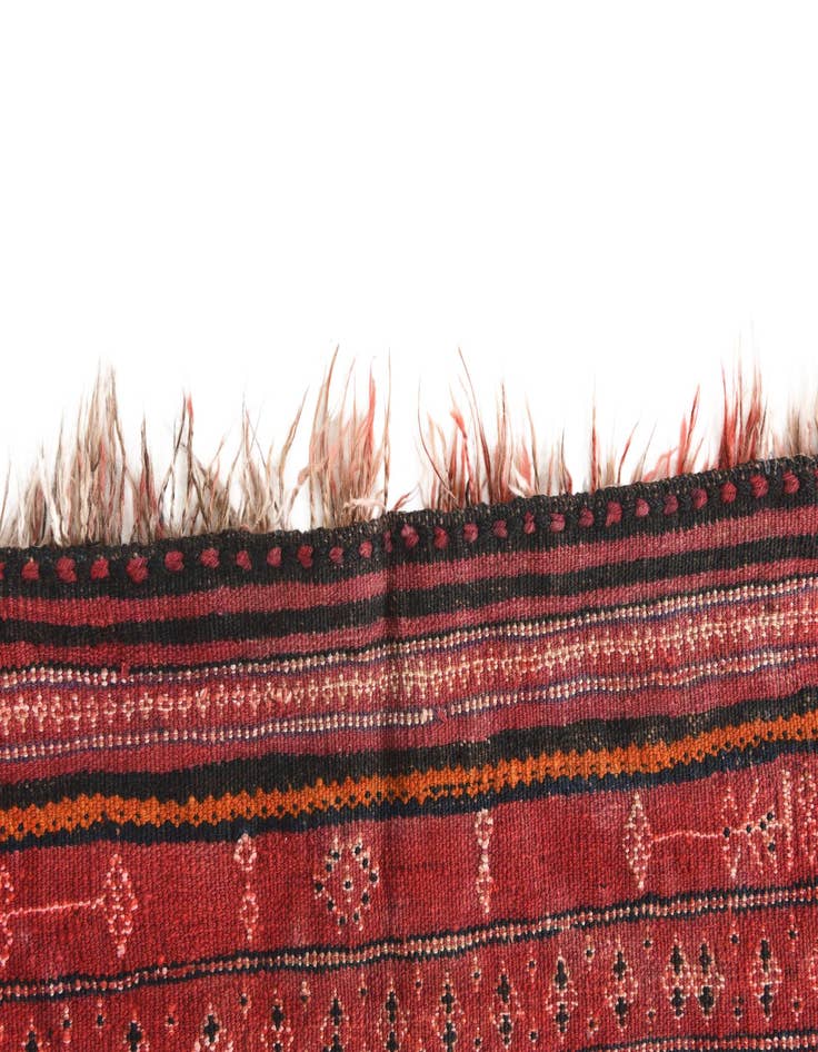 Detail image of  4' 4 x 9' 3  Hand Woven Kilim Fars Wool Runner Rug