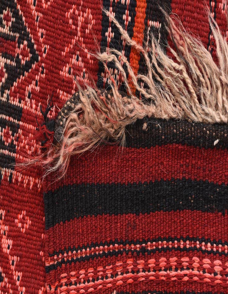 Detail image of  4' 4 x 9' 3  Hand Woven Kilim Fars Wool Runner Rug