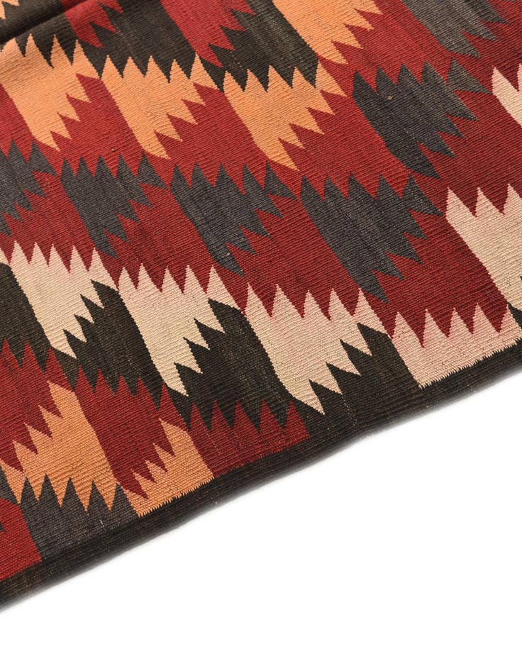 Detail image of  4' 9 x 15'  Hand Woven Kilim Fars Wool Runner Rug