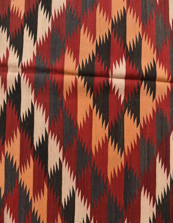 Detail image of  4' 9 x 15'  Hand Woven Kilim Fars Wool Runner Rug