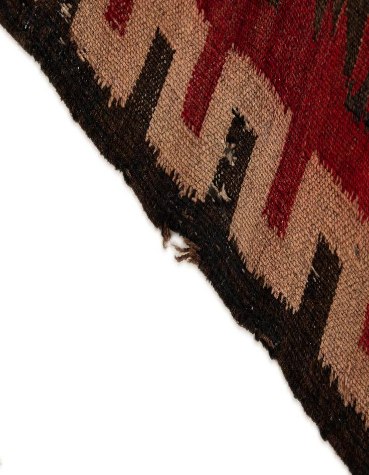 Detail image of  4' x 10' 3  Hand Woven Kilim Fars Wool Runner Rug