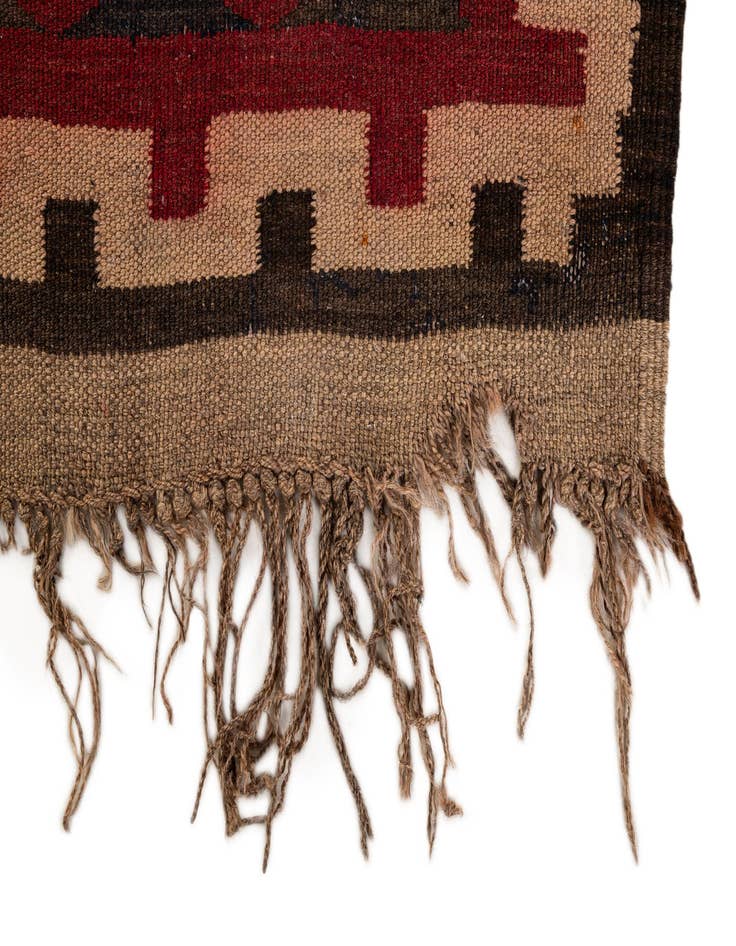 Detail image of  4' x 10' 3  Hand Woven Kilim Fars Wool Runner Rug