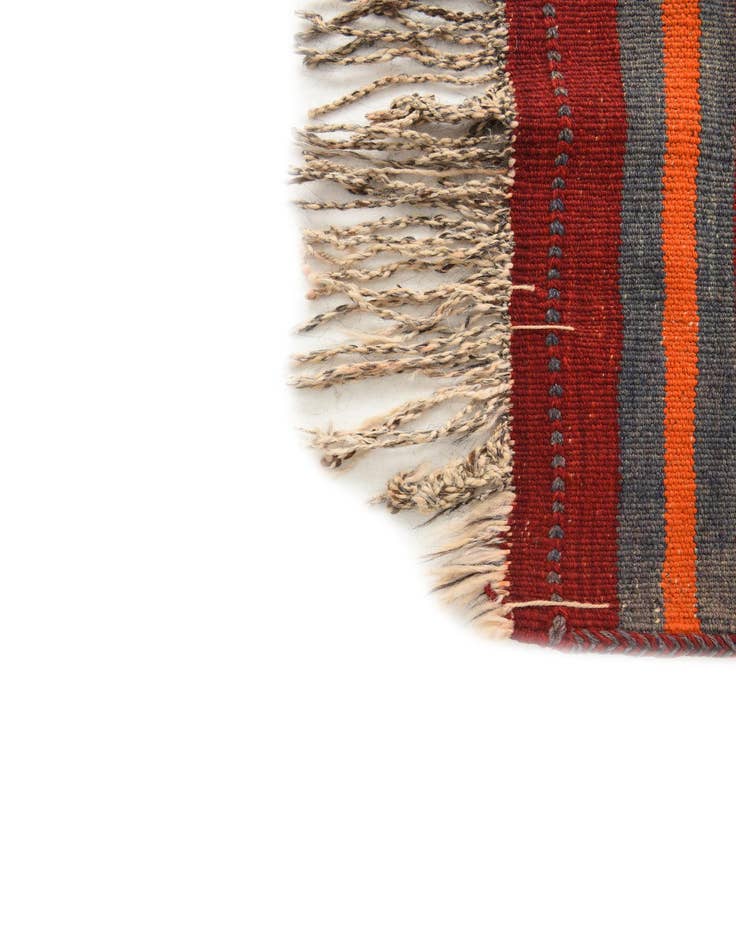 Detail image of  4' 4 x 11' 6  Hand Woven Kilim Fars Wool Runner Rug