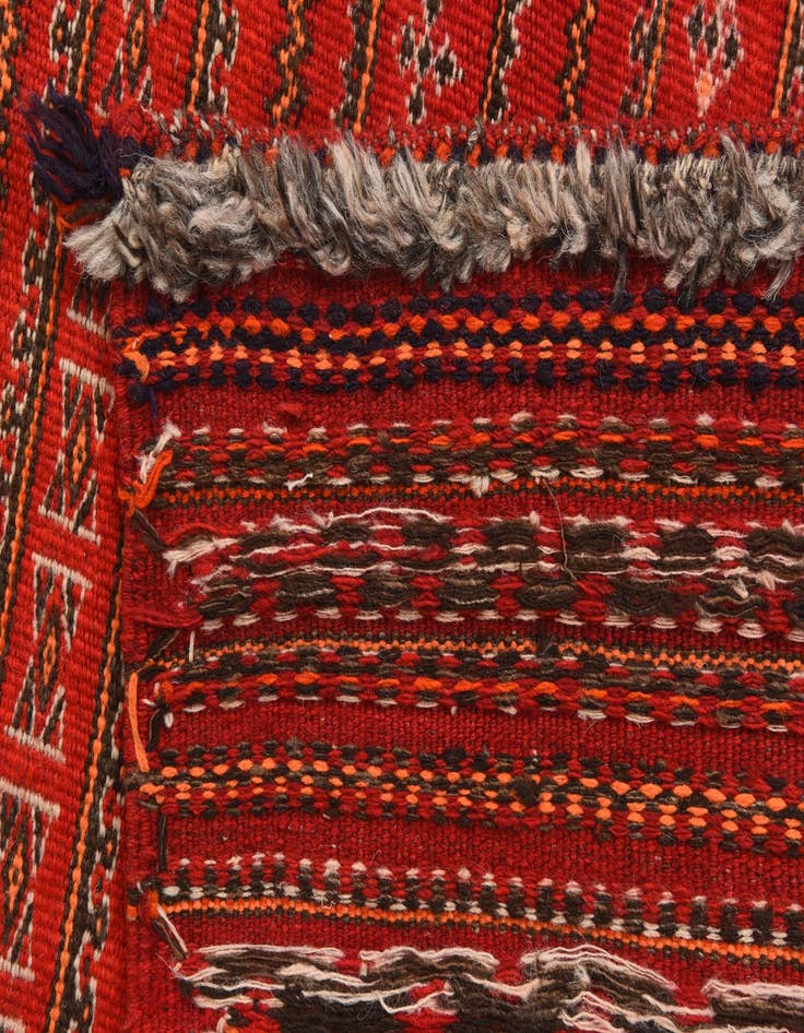 Detail image of  3' 3 x 8' 5  Hand Woven Kilim Fars Wool Runner Rug
