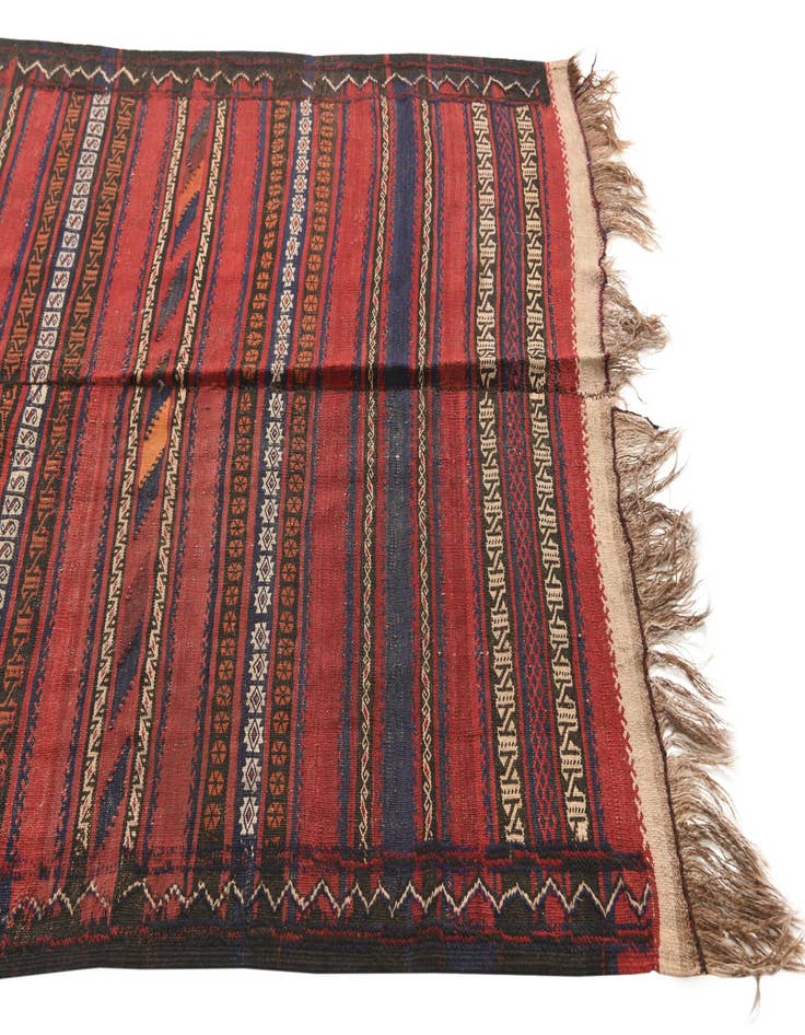Detail image of  4' 7 x 10' 3  Hand Woven Kilim Fars Wool Runner Rug