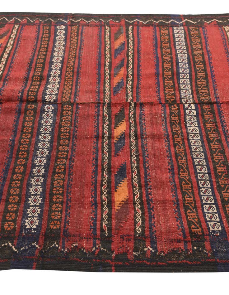 Detail image of  4' 7 x 10' 3  Hand Woven Kilim Fars Wool Runner Rug