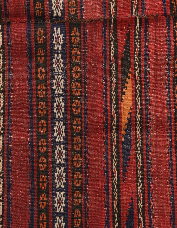 Detail image of  4' 7 x 10' 3  Hand Woven Kilim Fars Wool Runner Rug