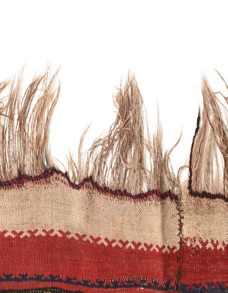 Detail image of  4' 7 x 10' 3  Hand Woven Kilim Fars Wool Runner Rug