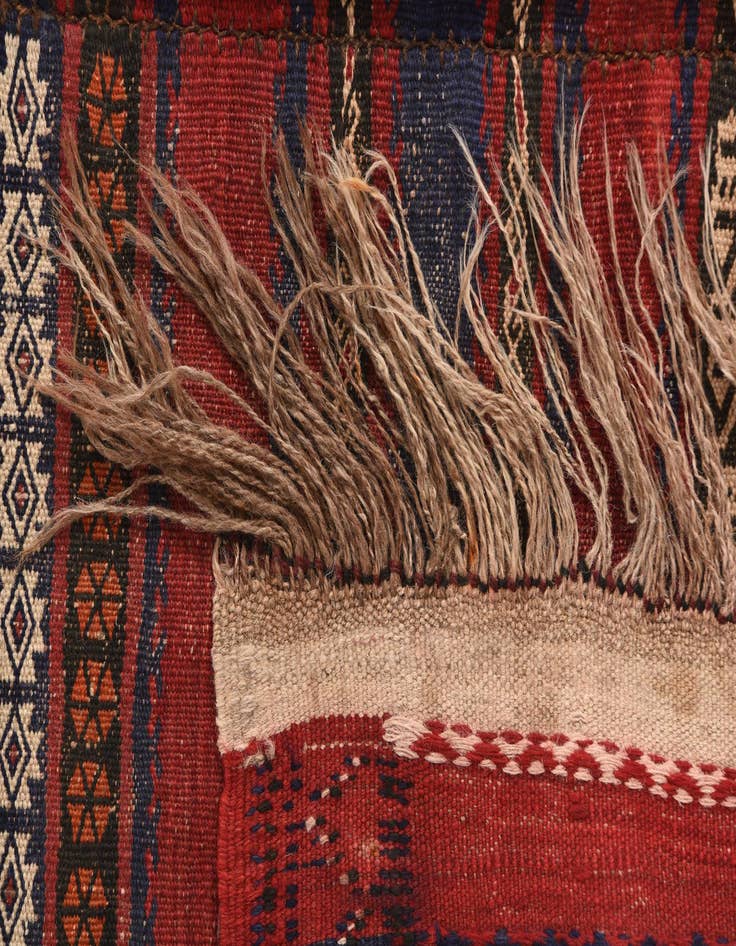 Detail image of  4' 7 x 10' 3  Hand Woven Kilim Fars Wool Runner Rug