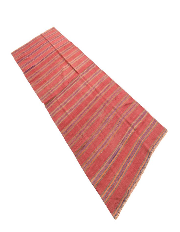 Detail image of  3' 10 x 10' 8  Hand Woven Kilim Fars Wool Runner Rug