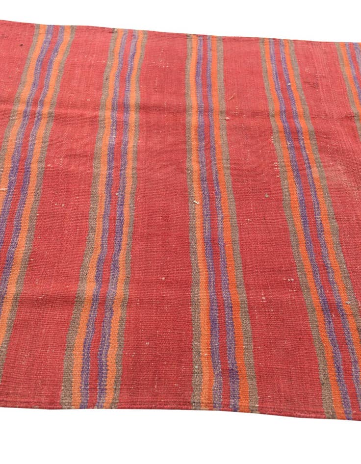 Detail image of  3' 10 x 10' 8  Hand Woven Kilim Fars Wool Runner Rug