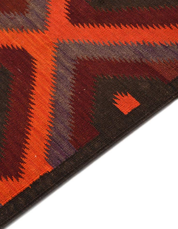 Detail image of  3' 10 x 12'  Hand Woven Kilim Fars Wool Runner Rug