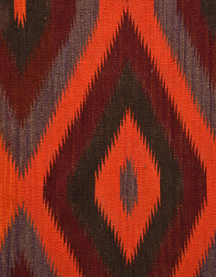 Detail image of  3' 10 x 12'  Hand Woven Kilim Fars Wool Runner Rug