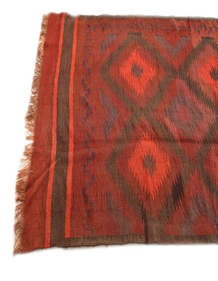 Detail image of  4' x 13' 1  Hand Woven Kilim Fars Wool Runner Rug