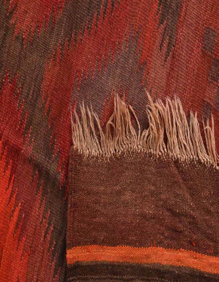 Detail image of  4' x 13' 1  Hand Woven Kilim Fars Wool Runner Rug