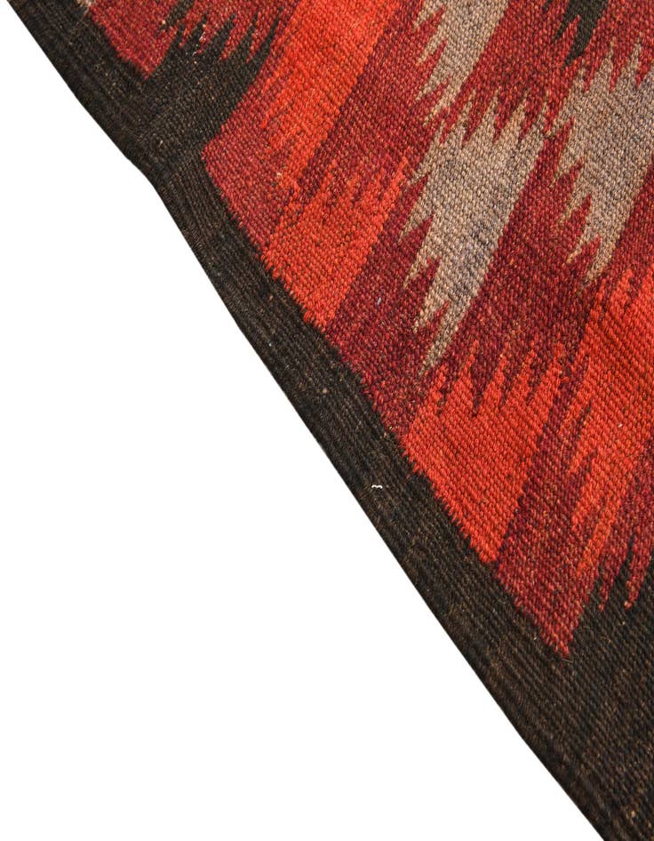 Detail image of  4' 3 x 11' 4  Hand Woven Kilim Fars Wool Runner Rug