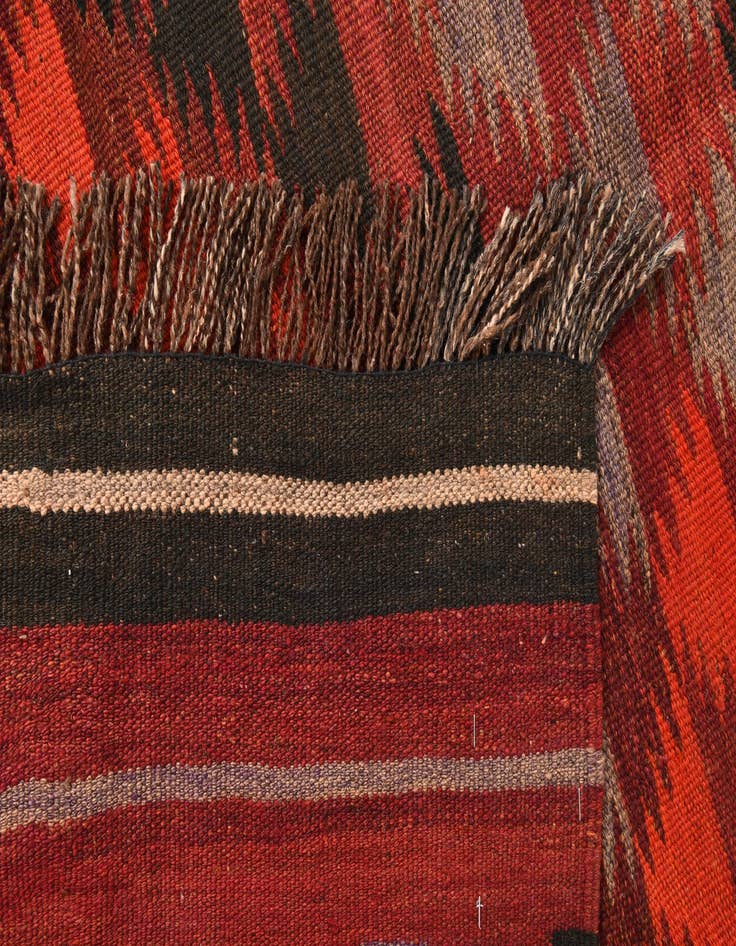 Detail image of  4' 3 x 11' 4  Hand Woven Kilim Fars Wool Runner Rug