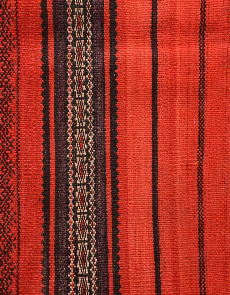 Detail image of  4' 1 x 9' 5  Hand Woven Kilim Fars Wool Runner Rug