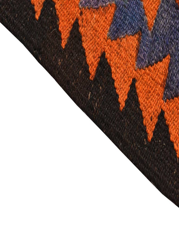 Detail image of  4' 3 x 9' 4  Hand Woven Kilim Fars Wool Runner Rug