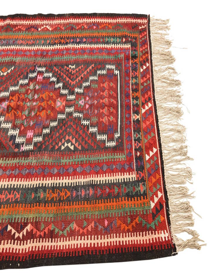 Detail image of  4' 9 x 9' 6  Hand Woven Kilim Fars Wool Runner Rug