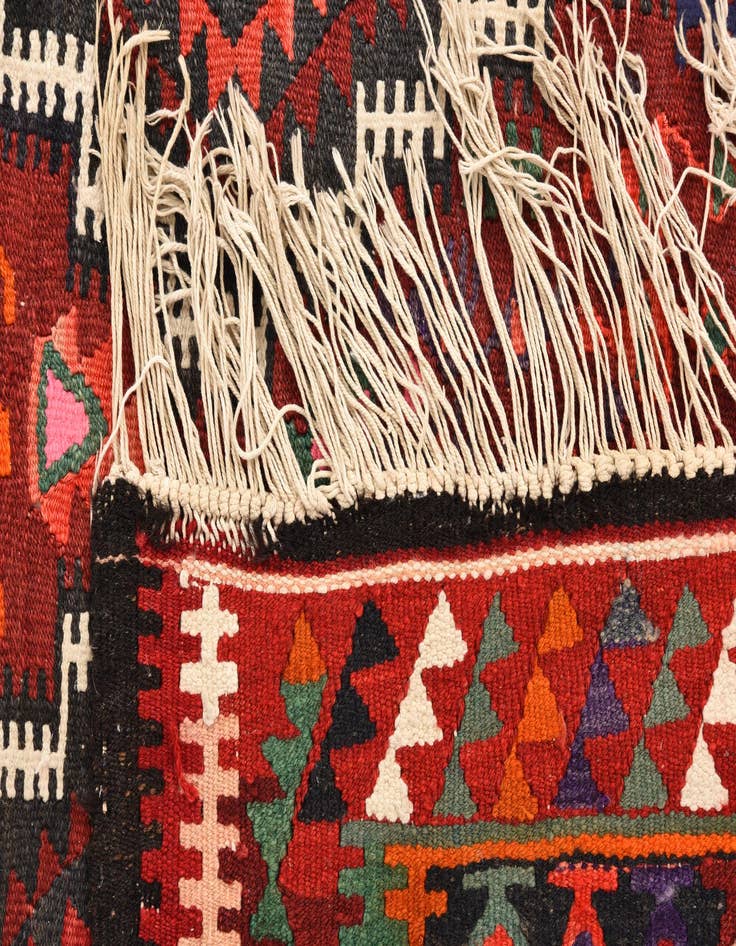 Detail image of  4' 9 x 9' 6  Hand Woven Kilim Fars Wool Runner Rug